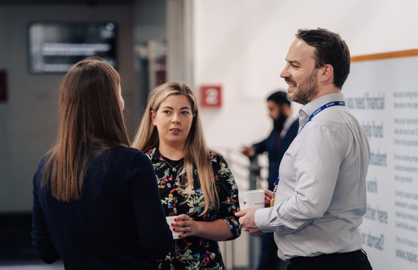 3 members of the employability team discussing