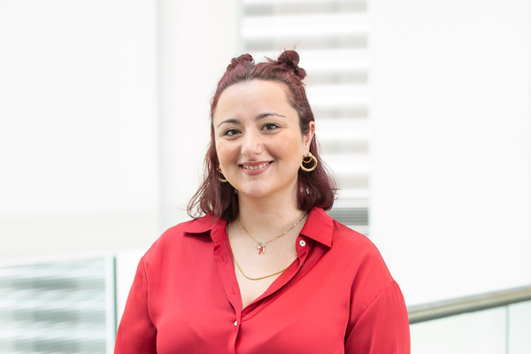 Postgraduate alumni, Martina, smiling at the camera for her story about student life at Edinburgh Napier. 