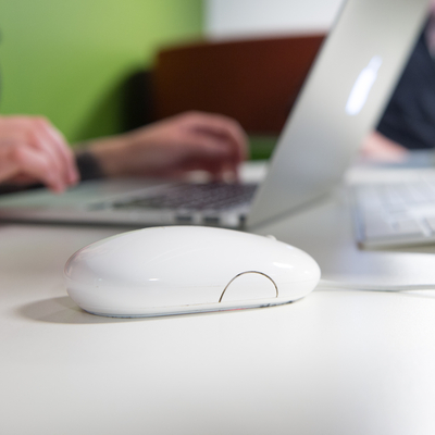 Abstract image of laptop and computer mouse