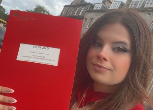BA (Hons) graduate Carly Pryde