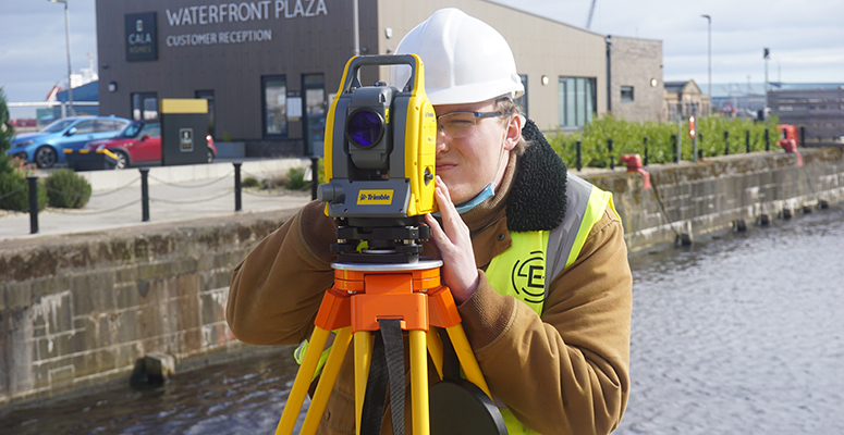 student using surveyor