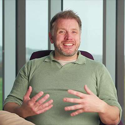 professor James Thorburn smiling