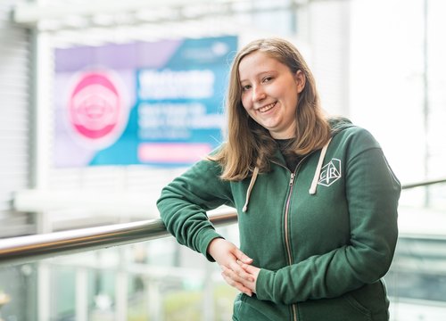 Postgraduate Chloe Barrowman  at Craiglockhart campus 
