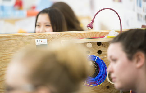 Students in a design class