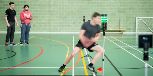 Science students working in the Biomechanics Lab at Sighthill campus.