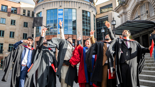 ENU graduates outside Usher Hall