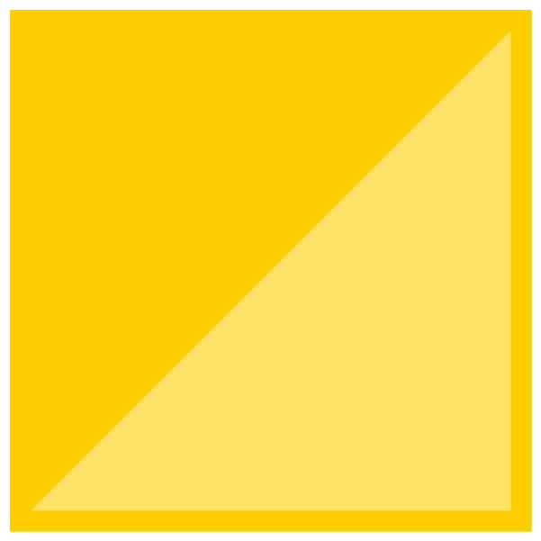 Yellow block with triangle graphic elements