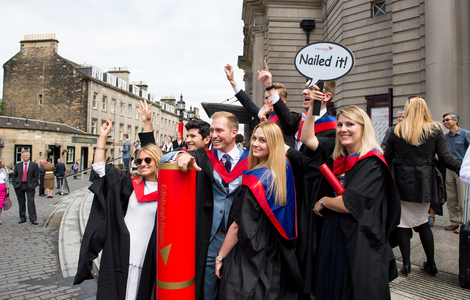 Recent graduates at Usher Hall.