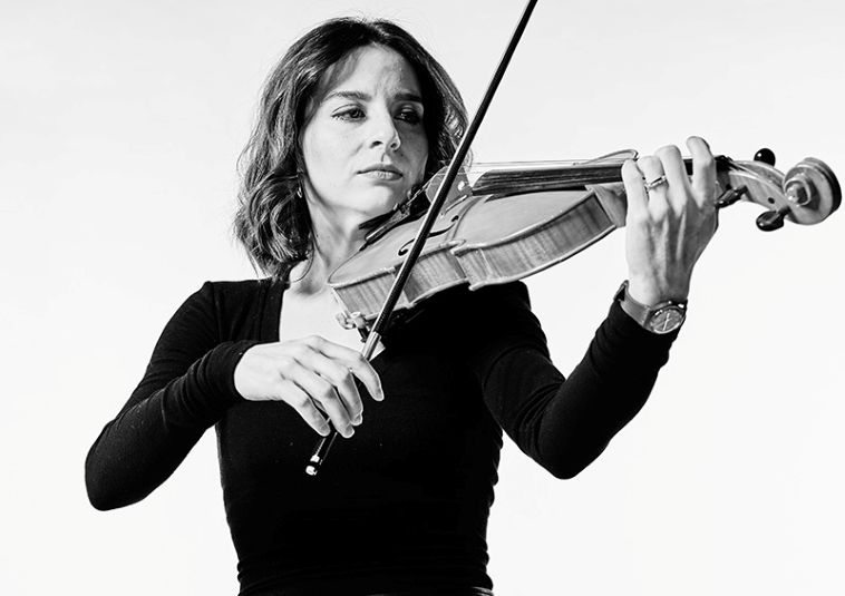 A person playing the violin.