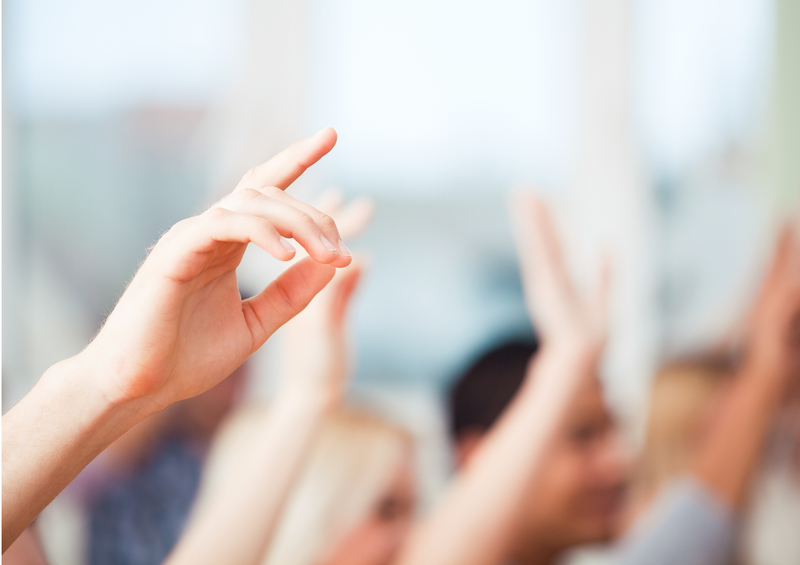 Raised hands | Edinburgh Napier University.