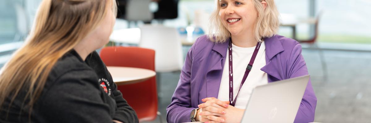 two people having discussion